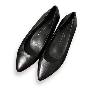 Ecco Shape Black Leather Pointy Toe Ballerina Flats Women’s Size 9-9.5 (EU 40)